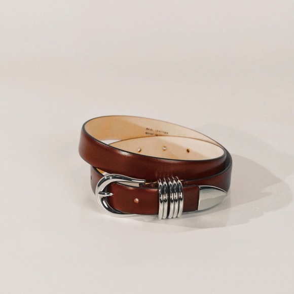 DEHANCHE Hollyhock Silver Syrup Mahogany Belt - Picture 2 of 16